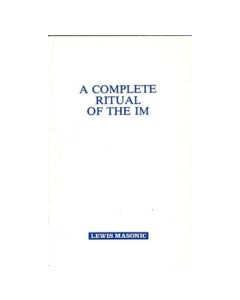 Craft Complete Ritual of the Installed Master