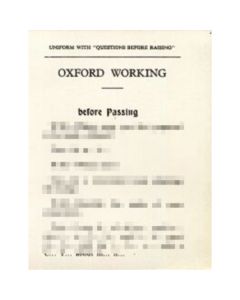 Craft Oxford Working Passing Card